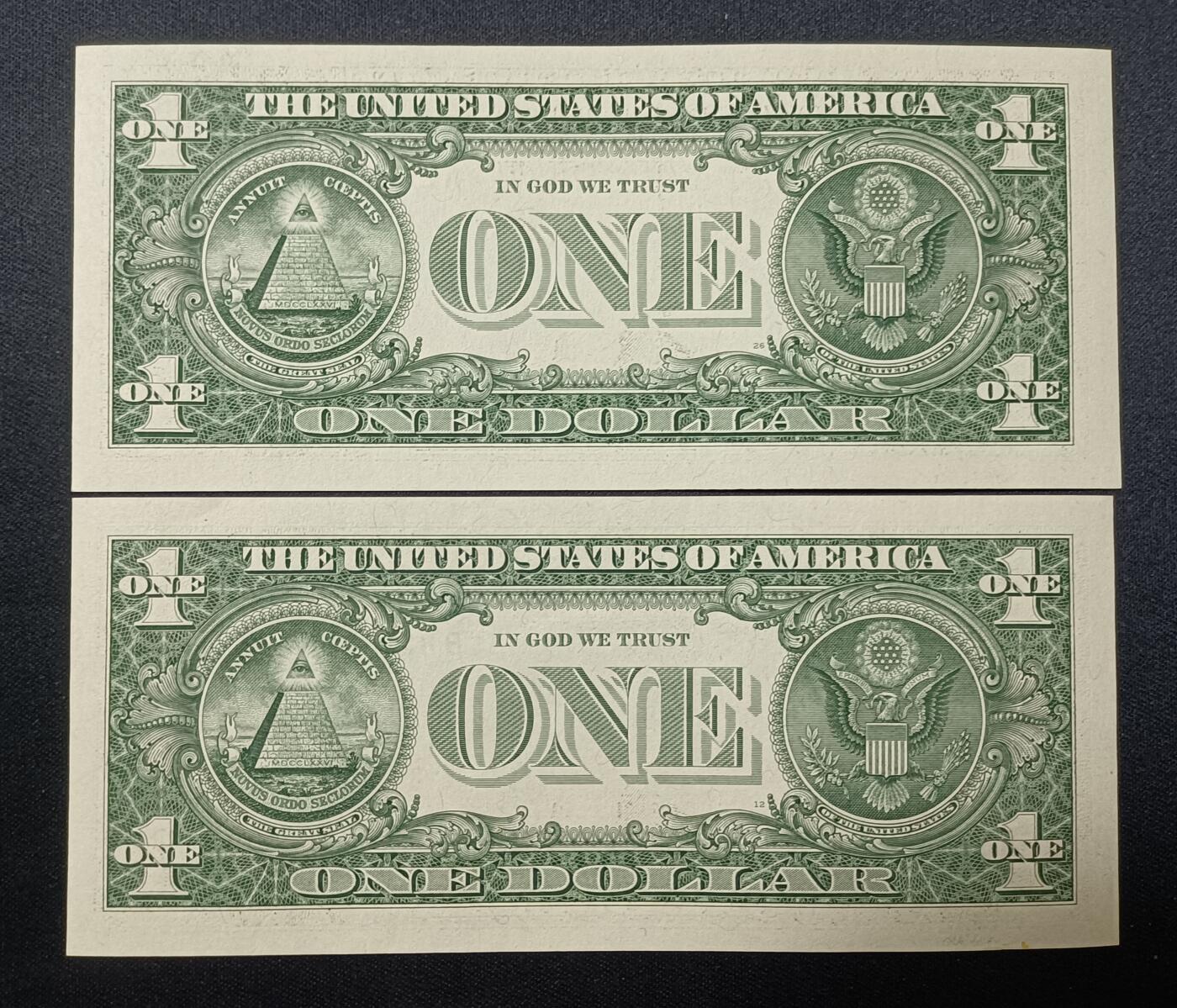 【游宝包邮场】蛇年第103期  美国-1美元【SERIES-2013 A波士顿/B纽约/E里士满/F亚特兰大 全新UNC/INC-】