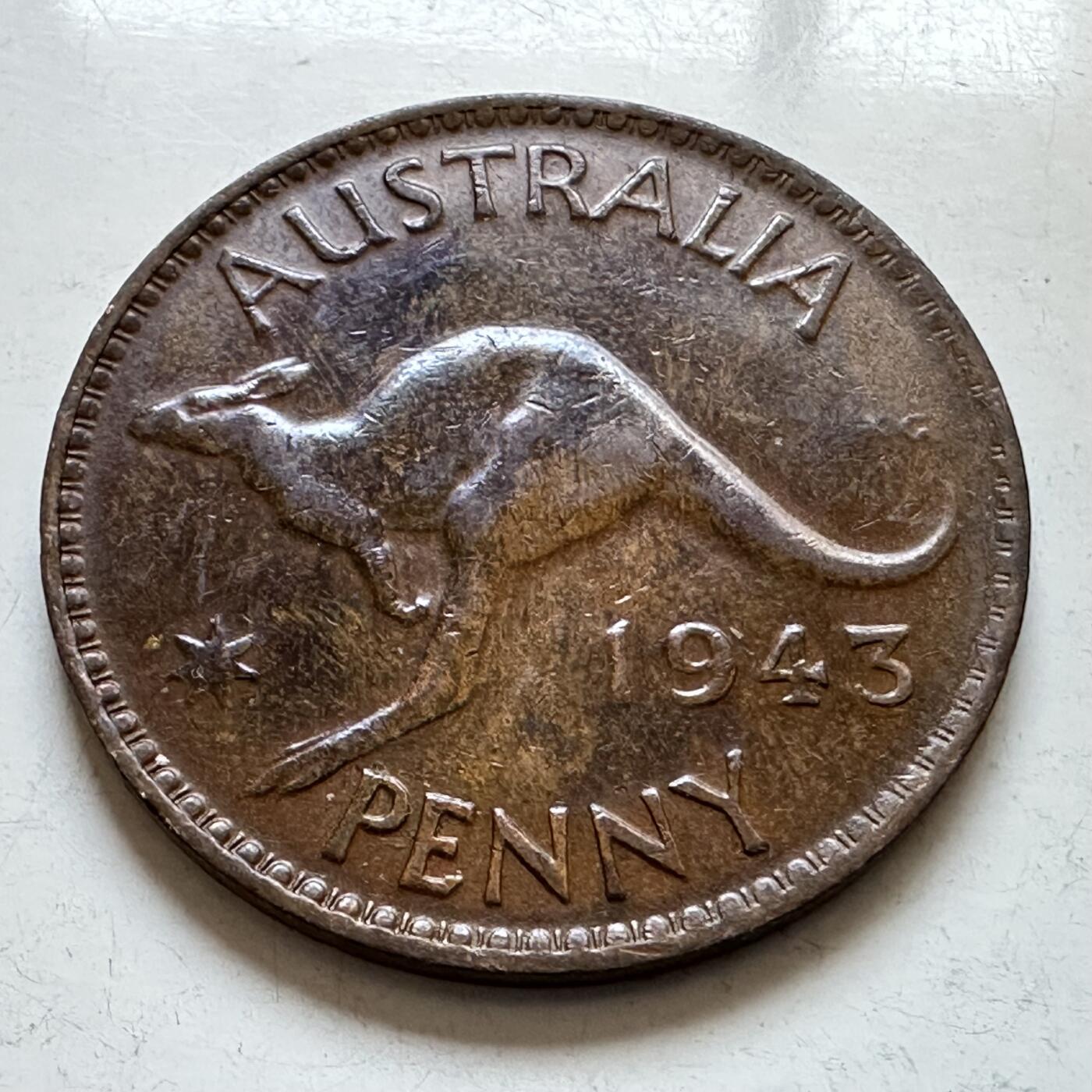 🌹外币初藏🌹🐯2025年第147场  每周二四六晚8️⃣点 接代拍 澳大利亚1943年一便士