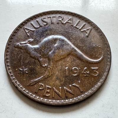 🌹外币初藏🌹🐯2025年第147场  每周二四六晚8️⃣点 接代拍 - 澳大利亚1943年一便士