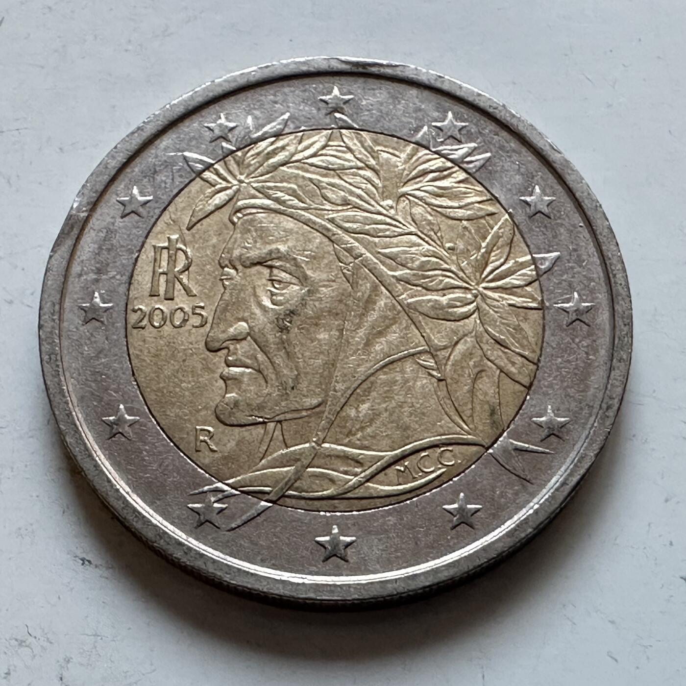 🌹外币初藏🌹🐯2025年第147场  每周二四六晚8️⃣点 接代拍 意大利2005年2欧元