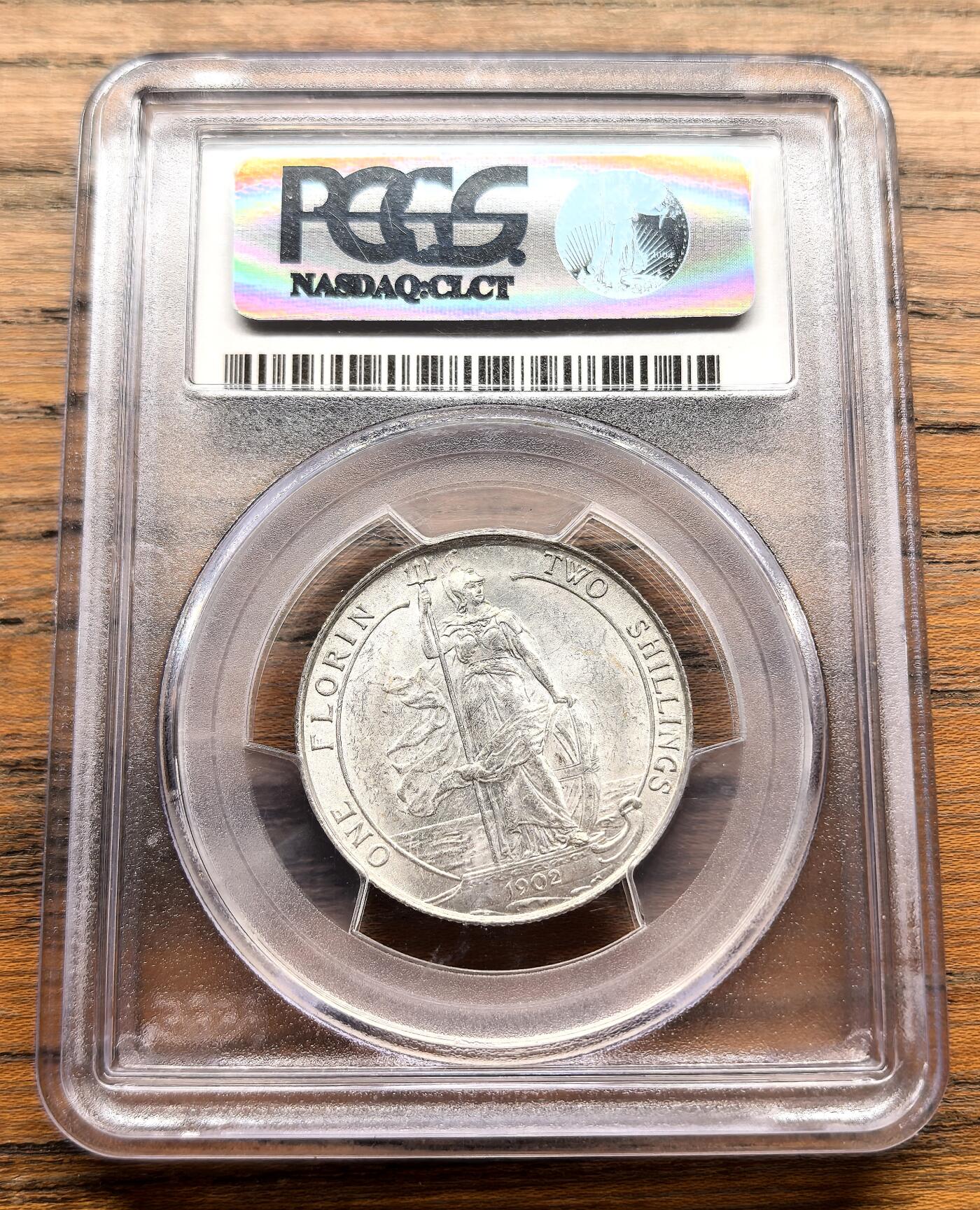 凡希社世界钱币微拍第三百十六期 1902英国海神佛罗林PCGS-MS63