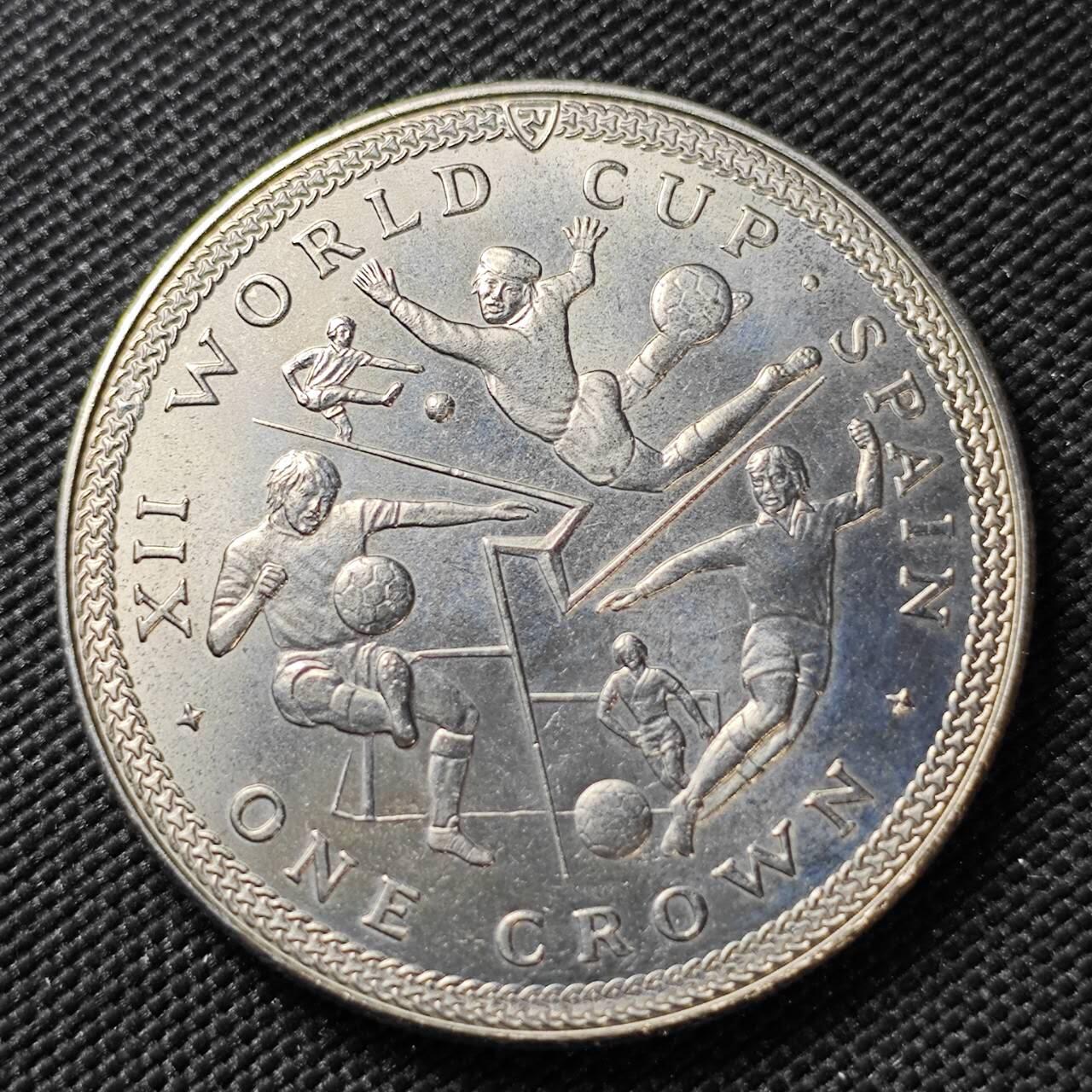 KK钱币收藏小铺 《套币 好品/批量散币专场》  2月预留时间 周末发货   1982马恩岛1克朗形纪念币