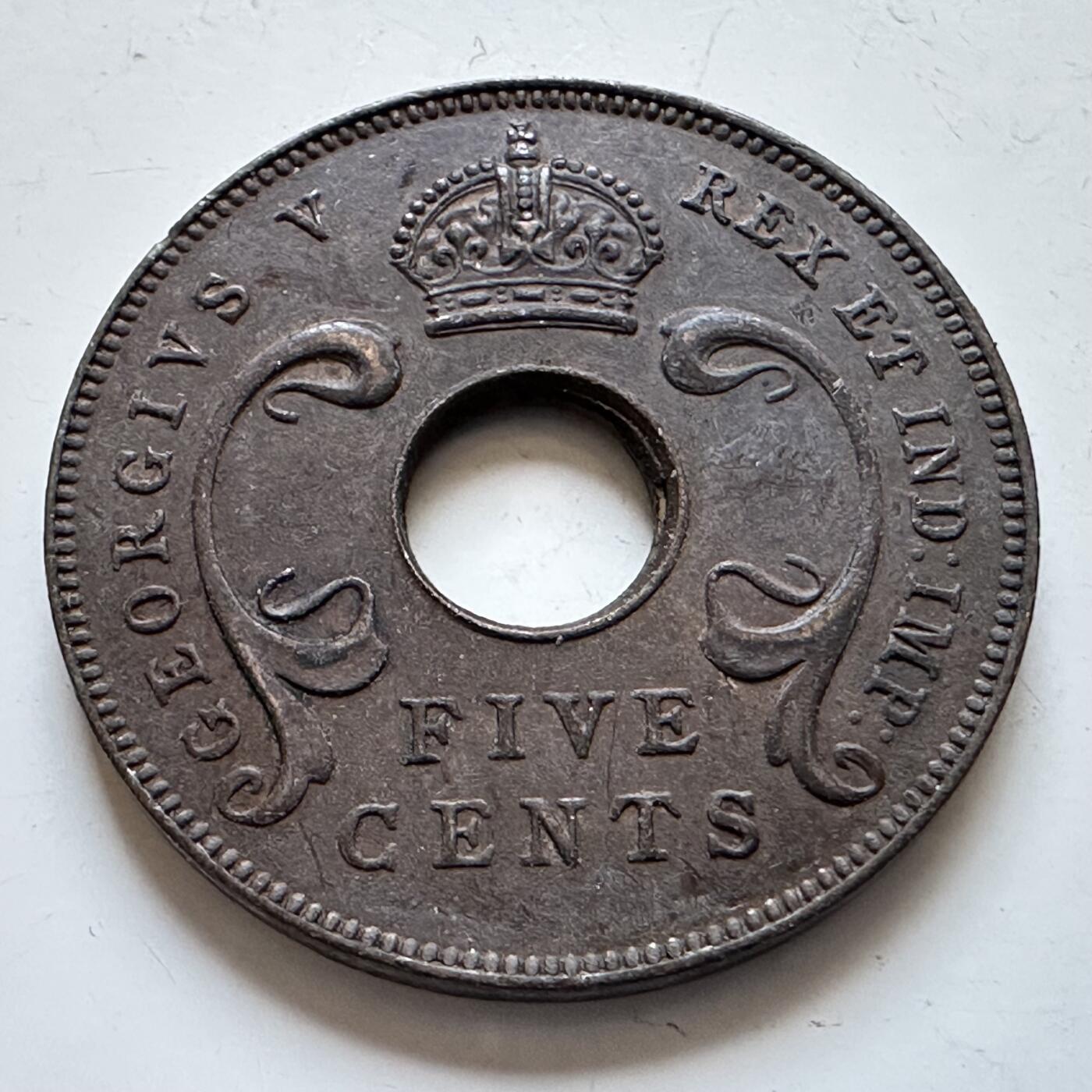 🌹外币初藏🌹🐯2025年第147场  每周二四六晚8️⃣点 接代拍 英属东非1923年五分