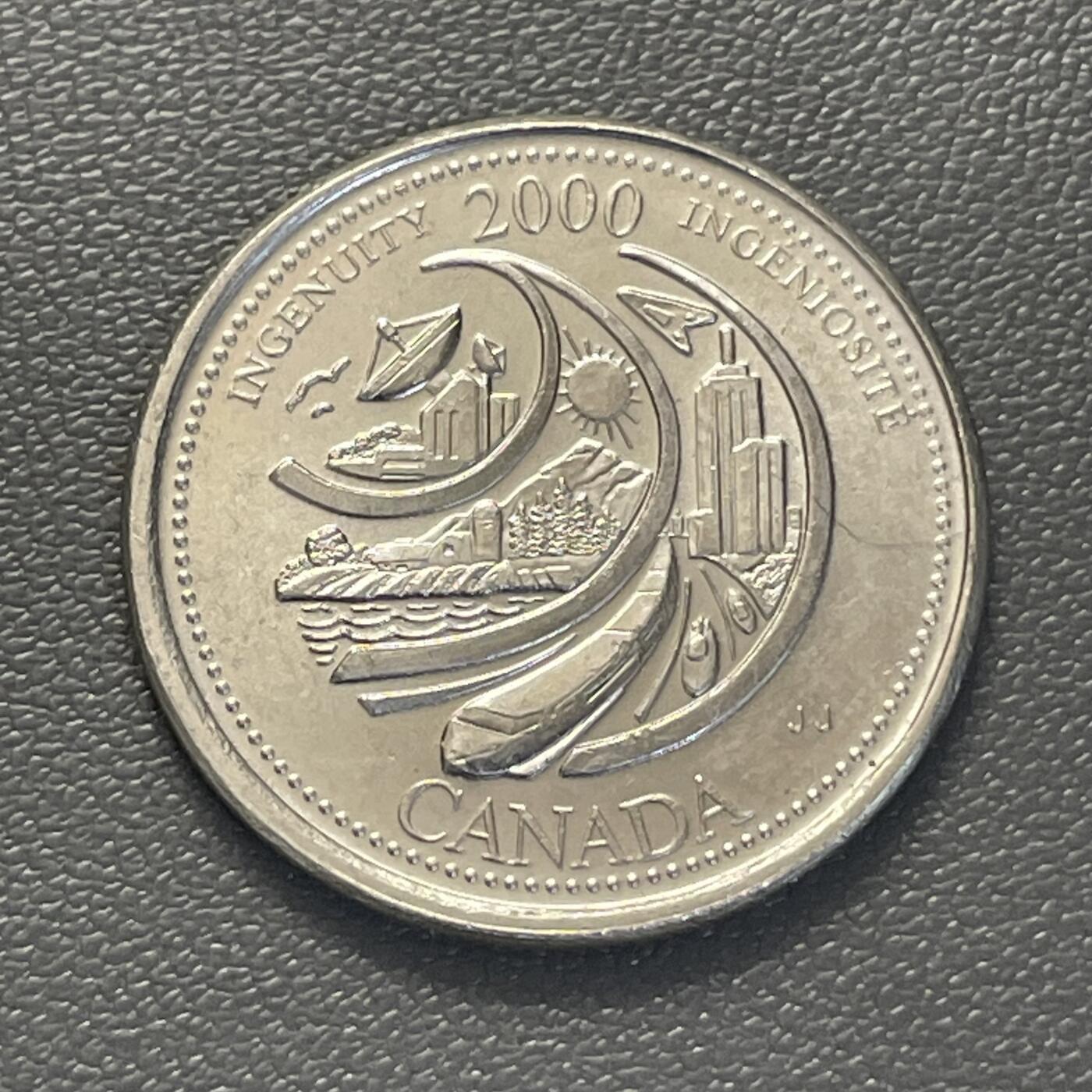 回流1228 加拿大2000年25分千禧年纪念币 主题为Ingenuity（创新）