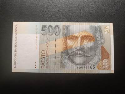 2026首期，总第211期 - 斯洛伐克1993年500克朗UNC，独立领袖施图尔和布拉斯迪拉发城堡，早期防伪版本首年份