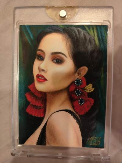 寸草不生拍卖 第十七期  - 手绘卡  画师冰羽（图二紫光灯效果）