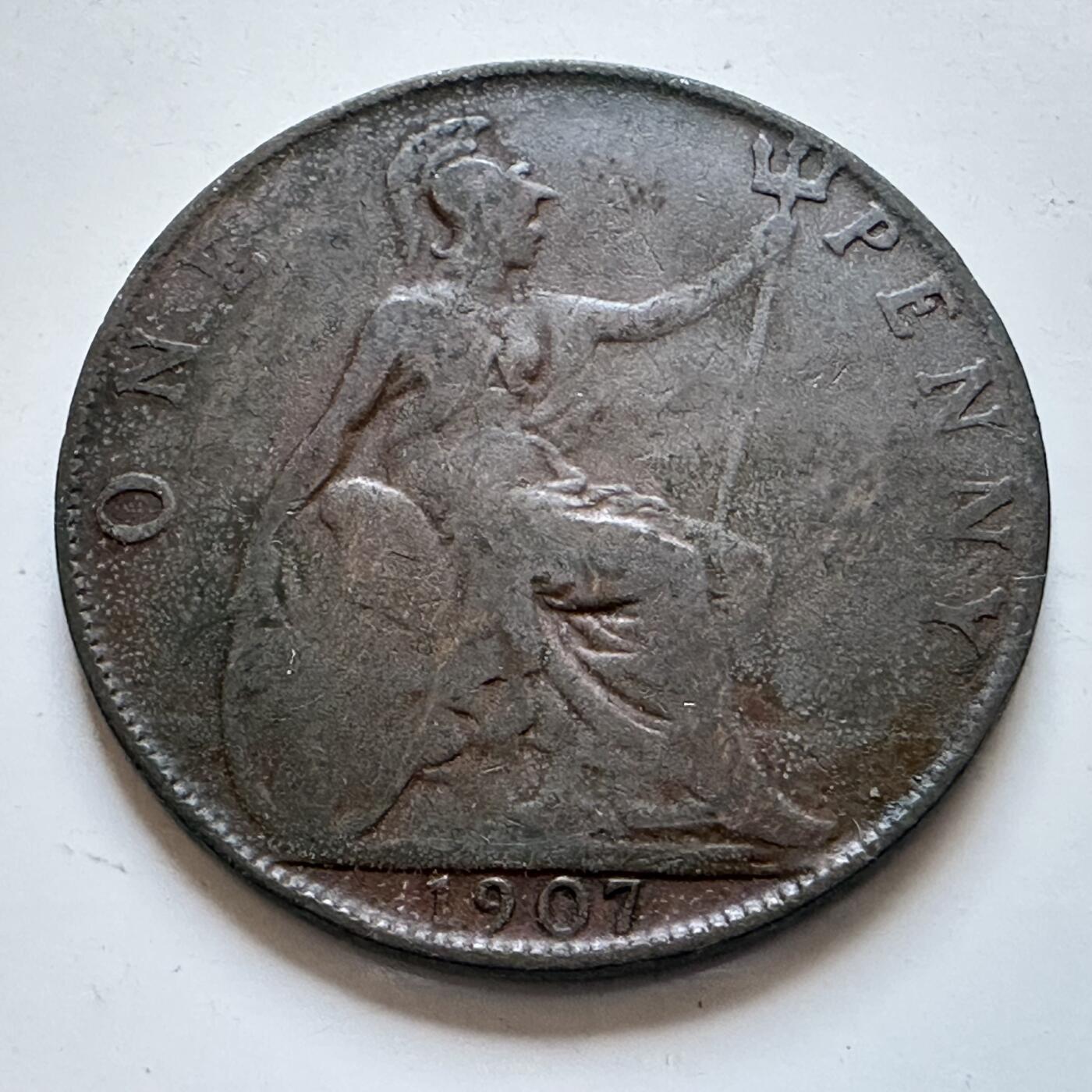 🌹外币初藏🌹🐯2025年第147场  每周二四六晚8️⃣点 接代拍 英国1907年一便士