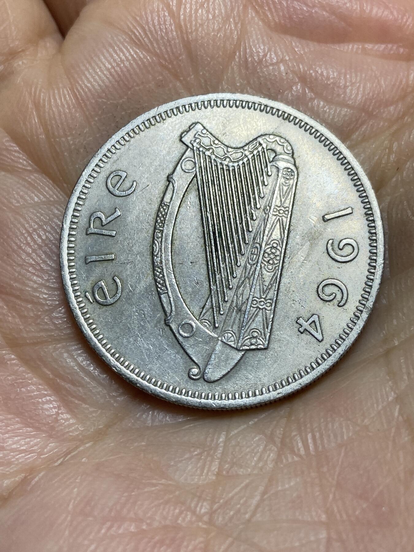 2026年第一场(总第一百七十场）外国好品散币场(免佣金) 爱尔兰🇮🇪1964年1弗洛林(等值2先令，共和国时期第一套第二版)