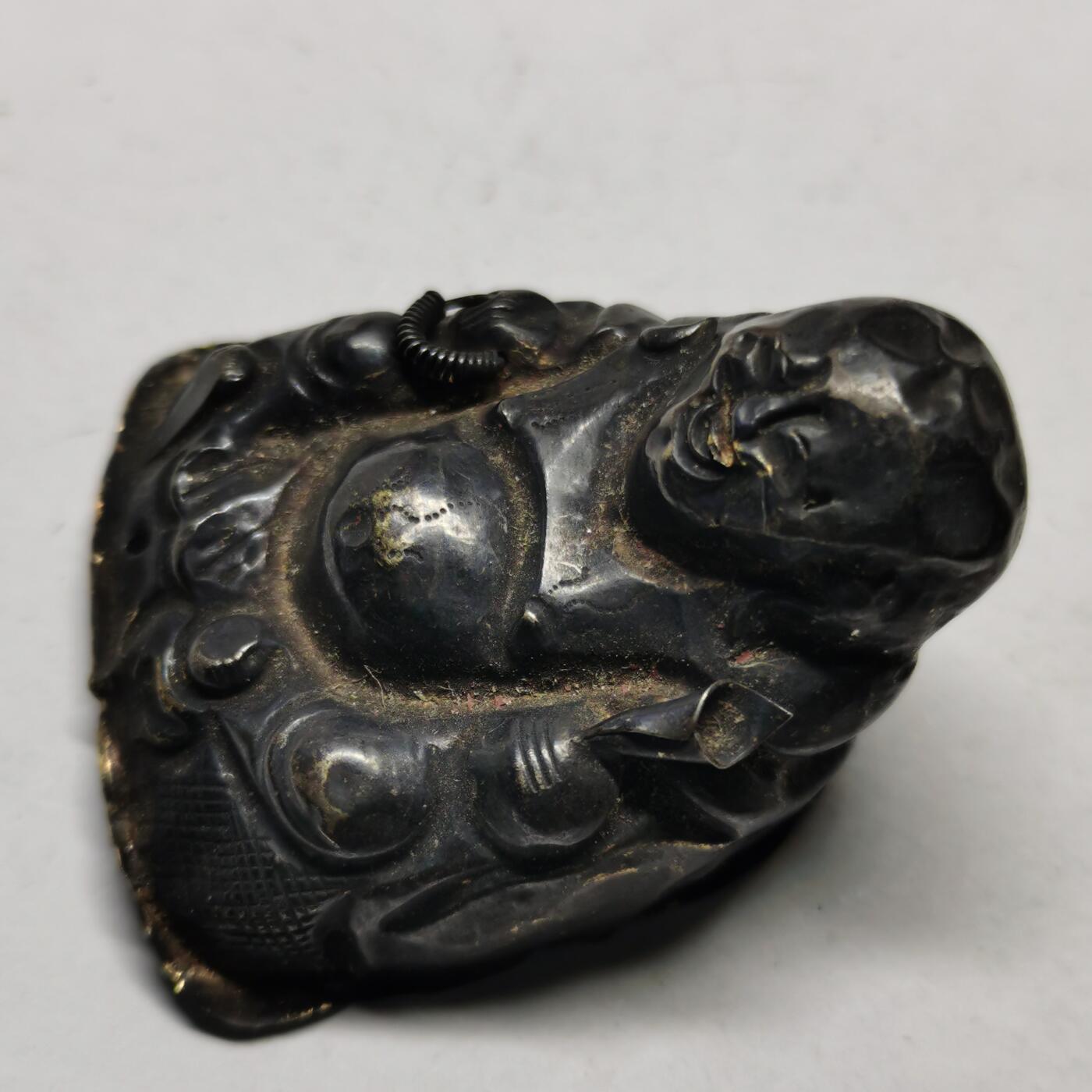 杂件专场91期 清代老银大号佛公，德记款