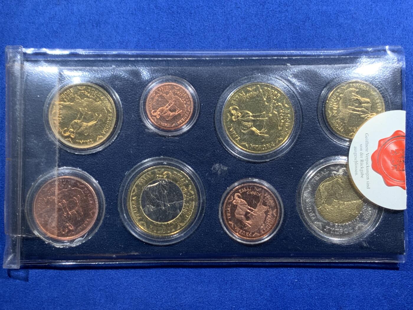 《竞宝斋》第452场 周日，周一 2场连拍 （全场包邮，欢迎送拍） 塞浦路斯2003年加厚欧元样币 8枚装 带原证书