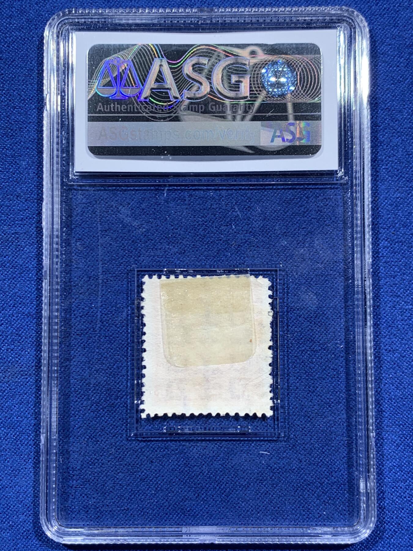 《竞宝斋》第452场 周日，周一 2场连拍 （全场包邮，欢迎送拍） ASG VF80 冠军分 民国1940年宋教仁壹角邮票 “SHANGHAI”墨迹加盖历史痕迹清晰可见 “中国宪政之父”，起草《中华民国临时约法》，1913年领导国民党赢得国会选举，主张责任内阁制，遭袁世凯刺杀于上海火车站 包克旧藏名家标签 美国海军少校 著名中国钱币邮票收藏大家