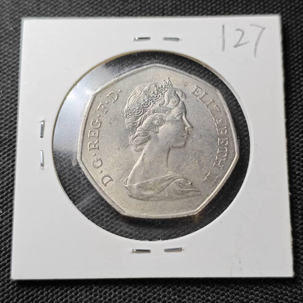 KK钱币收藏小铺 《套币 好品/批量散币专场》  2月预留时间 周末发货  英国入欧50便士纪念币