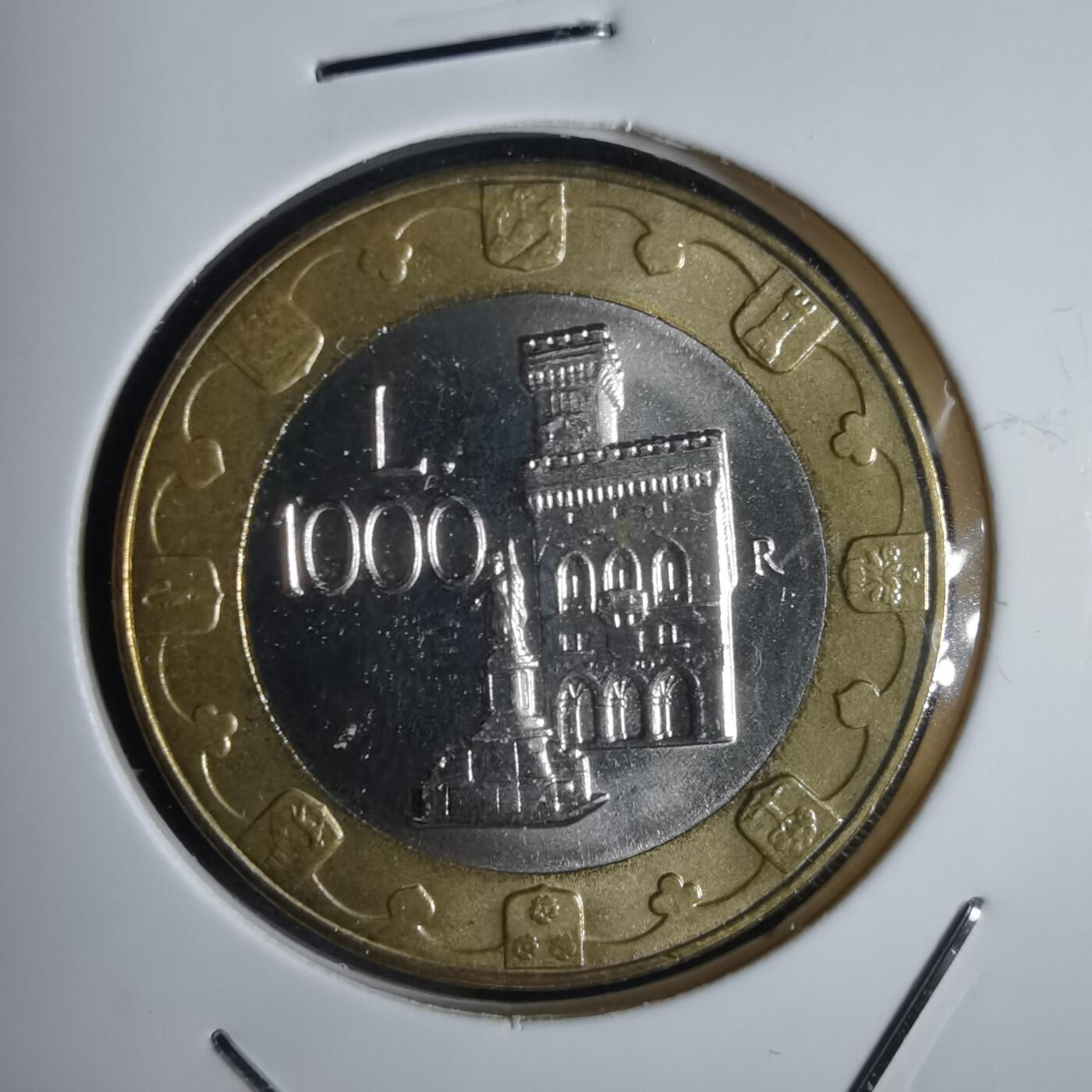 沼泽如烟--第949场 圣马力诺1997年1000里拉纪念币