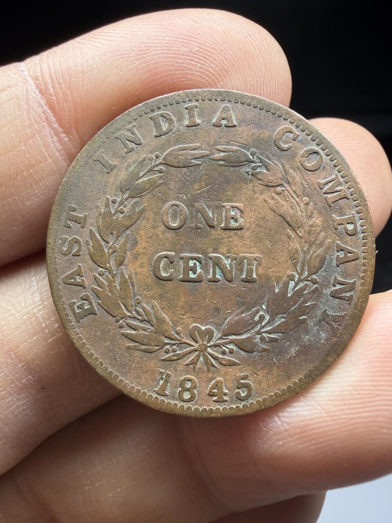 2025年集古藏今外币拍卖第十一期-第5场—（总第295拍），可以寄存60天，满160元包邮。 1845年东印度1分铜币