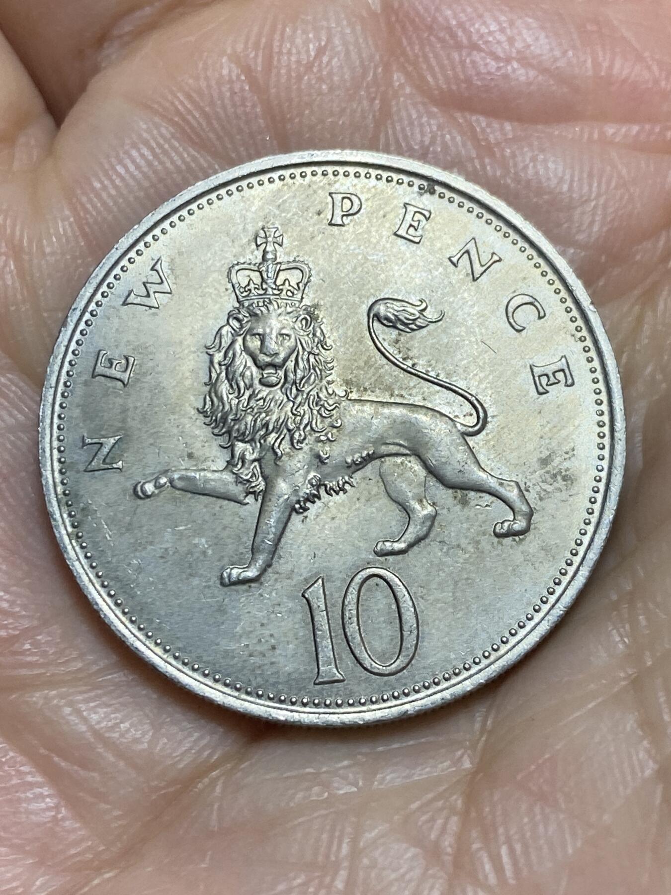 2026年第一场(总第一百七十场）外国好品散币场(免佣金) 英国🇬🇧1968年10新便士(伊丽莎白二世中年花冠，十进制第一版首发年)