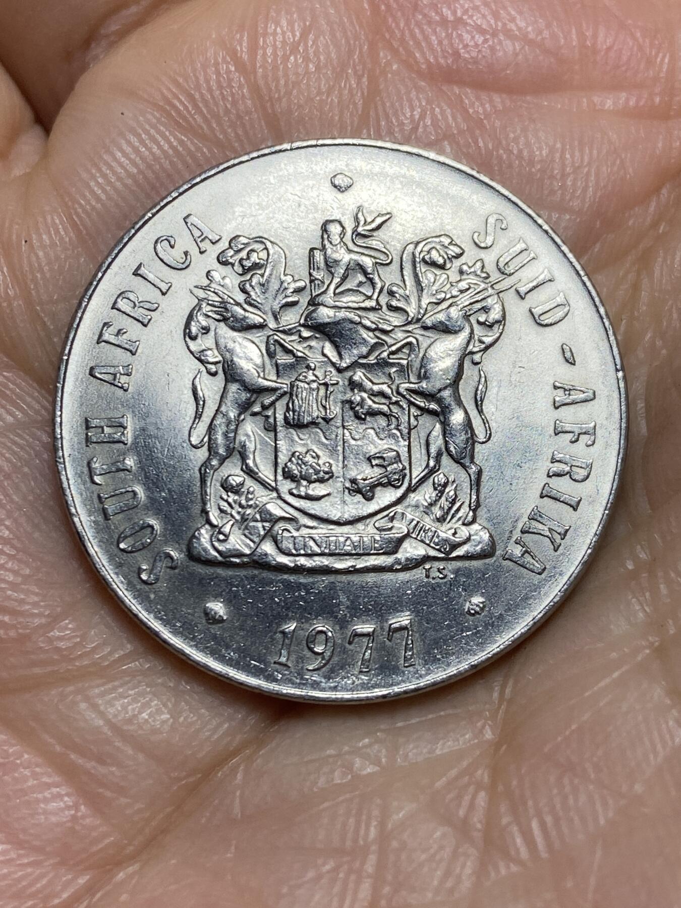 2026年第一场(总第一百七十场）外国好品散币场(免佣金) 南非🇿🇦1977年50分(独立后第七套)