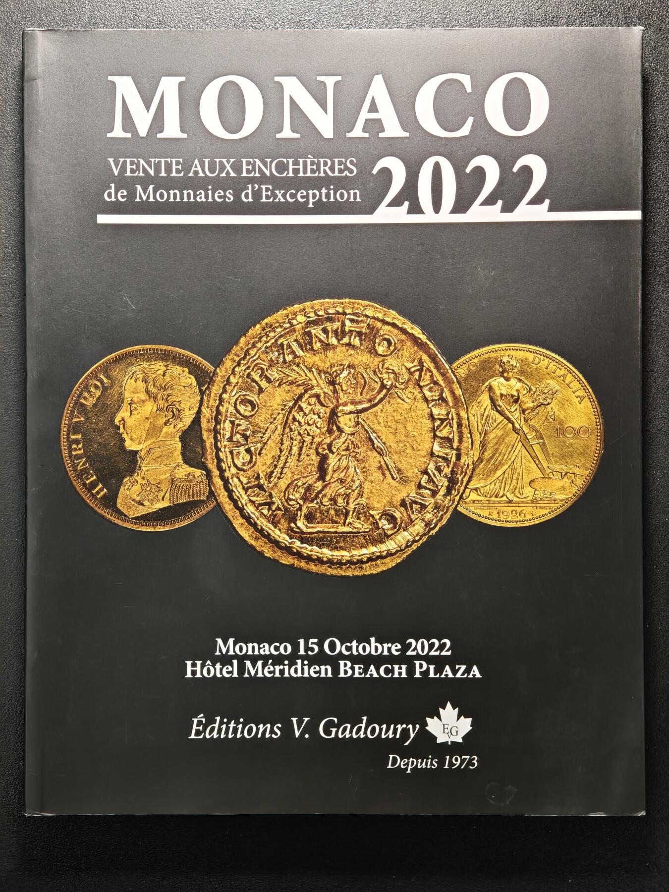 【德藏】世界币章拍卖第159期(元旦专场拍卖) 2022年 MONACO钱币拍卖会图录 全彩铜板纸印刷 全书约224页