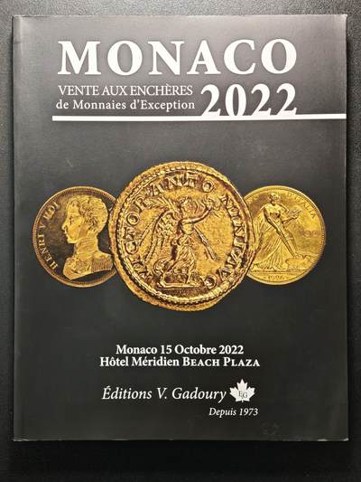【德藏】世界币章拍卖第159期(元旦专场拍卖) - 2022年 MONACO钱币拍卖会图录 全彩铜板纸印刷 全书约224页