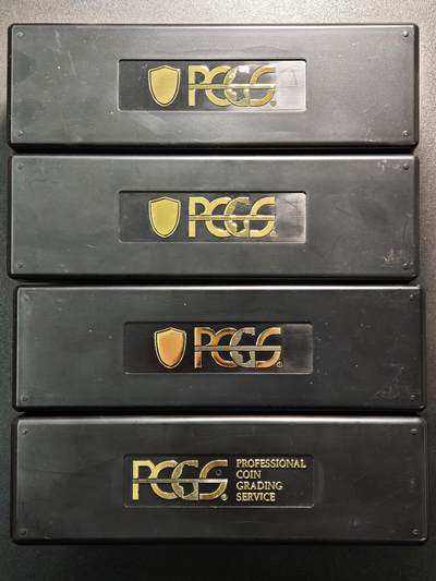 【德藏】世界币章拍卖第159期(元旦专场拍卖) - 4个一组 PCGS官方20枚储币盒 非全新