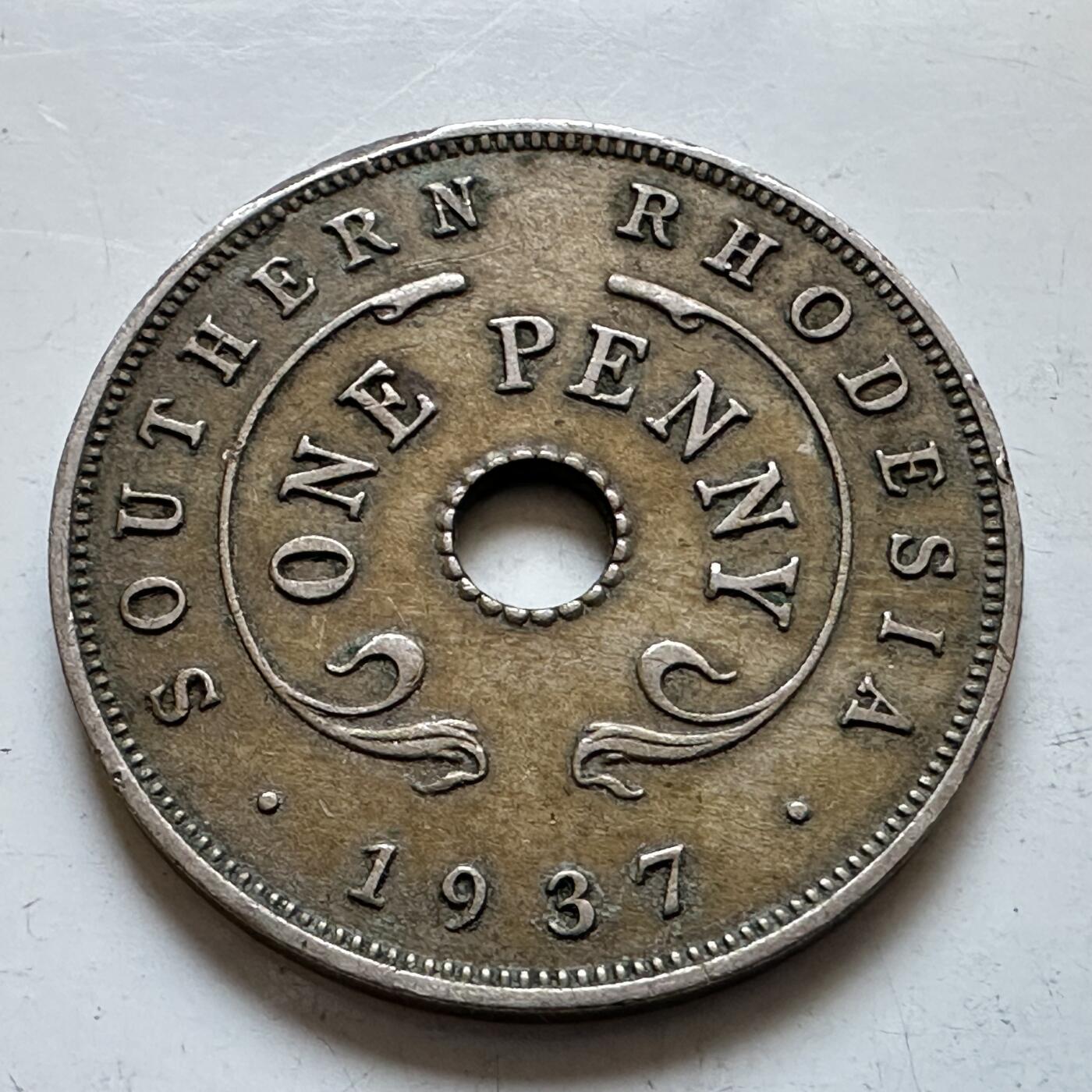 🌹外币初藏🌹🐯2025年第147场  每周二四六晚8️⃣点 接代拍 南罗得西亚1937年一便士