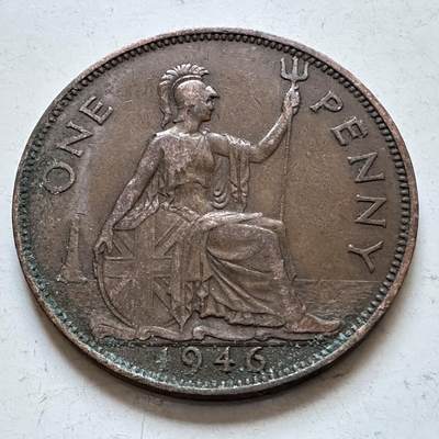 🌹外币初藏🌹🐯2025年第147场  每周二四六晚8️⃣点 接代拍 - 英国1946年一便士 