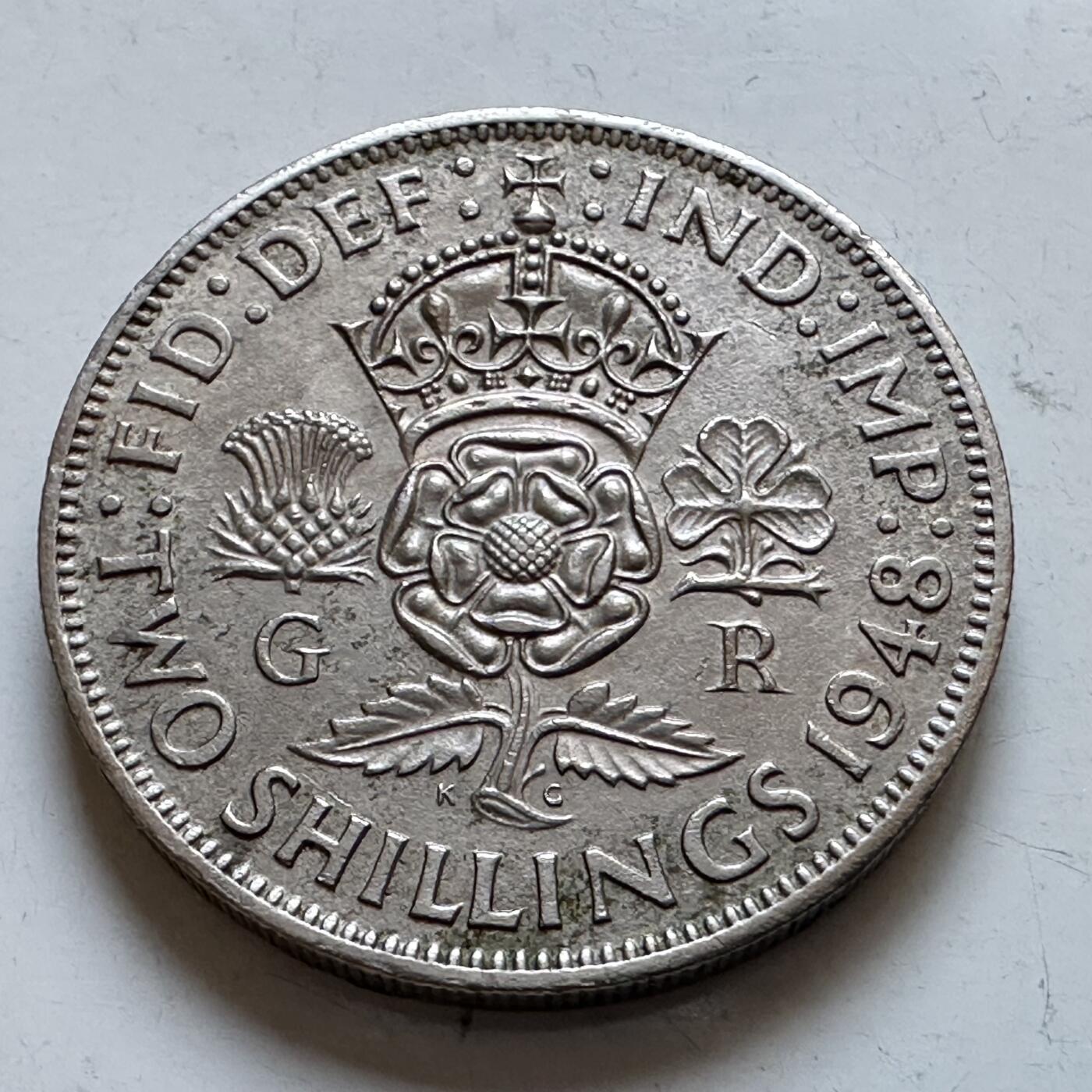 🌹外币初藏🌹🐯2025年第147场  每周二四六晚8️⃣点 接代拍 英国1948年2先令