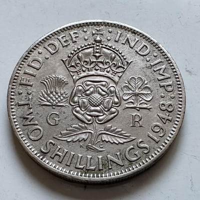 🌹外币初藏🌹🐯2025年第147场  每周二四六晚8️⃣点 接代拍 - 英国1948年2先令