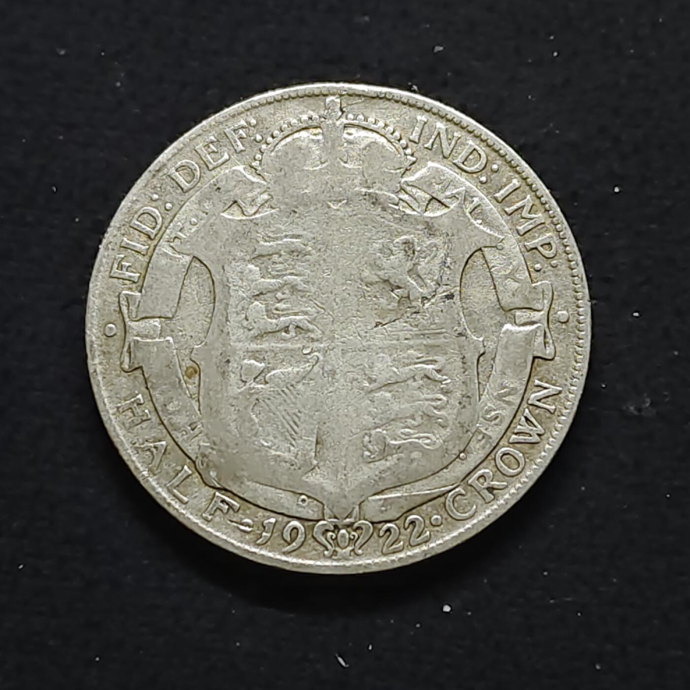 【全场包邮】纯粹捡漏拍491场（免费代拍第28场） 英国1922年乔治五世半克朗（32毫米14.14克）银币