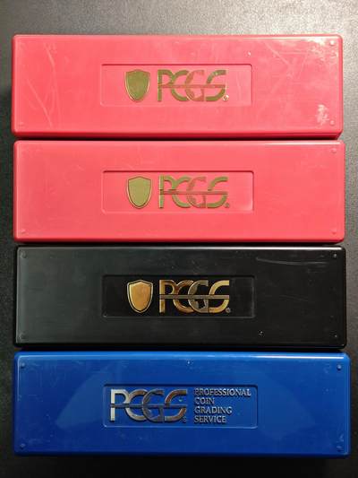 【德藏】世界币章拍卖第159期(元旦专场拍卖) - 4个一组 PCGS官方20枚储币盒 非全新