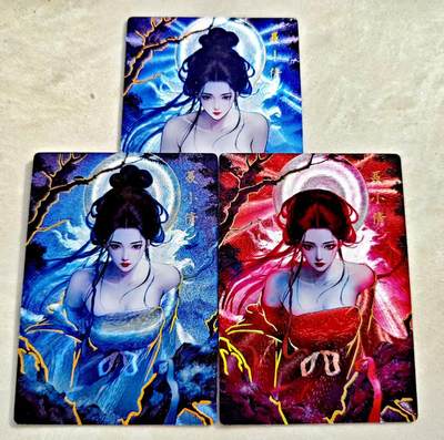 卡牌限时027期专场（11号晚22点截拍） - 【全新】银信潮玩-身渊临离-彩金半粗聂小倩3张（含异画2张）