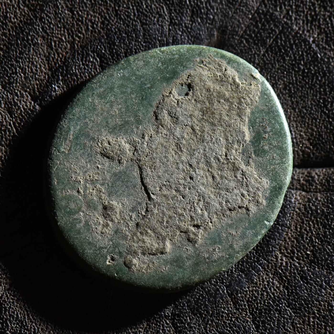 【良泉】第45期【直播场】1月15日晚19.30点开拍！ 208组，西方古代钱币、丝路古珠杂项专场 公元14-37 年【古罗马】提比略，阿斯大铜币，8.3克