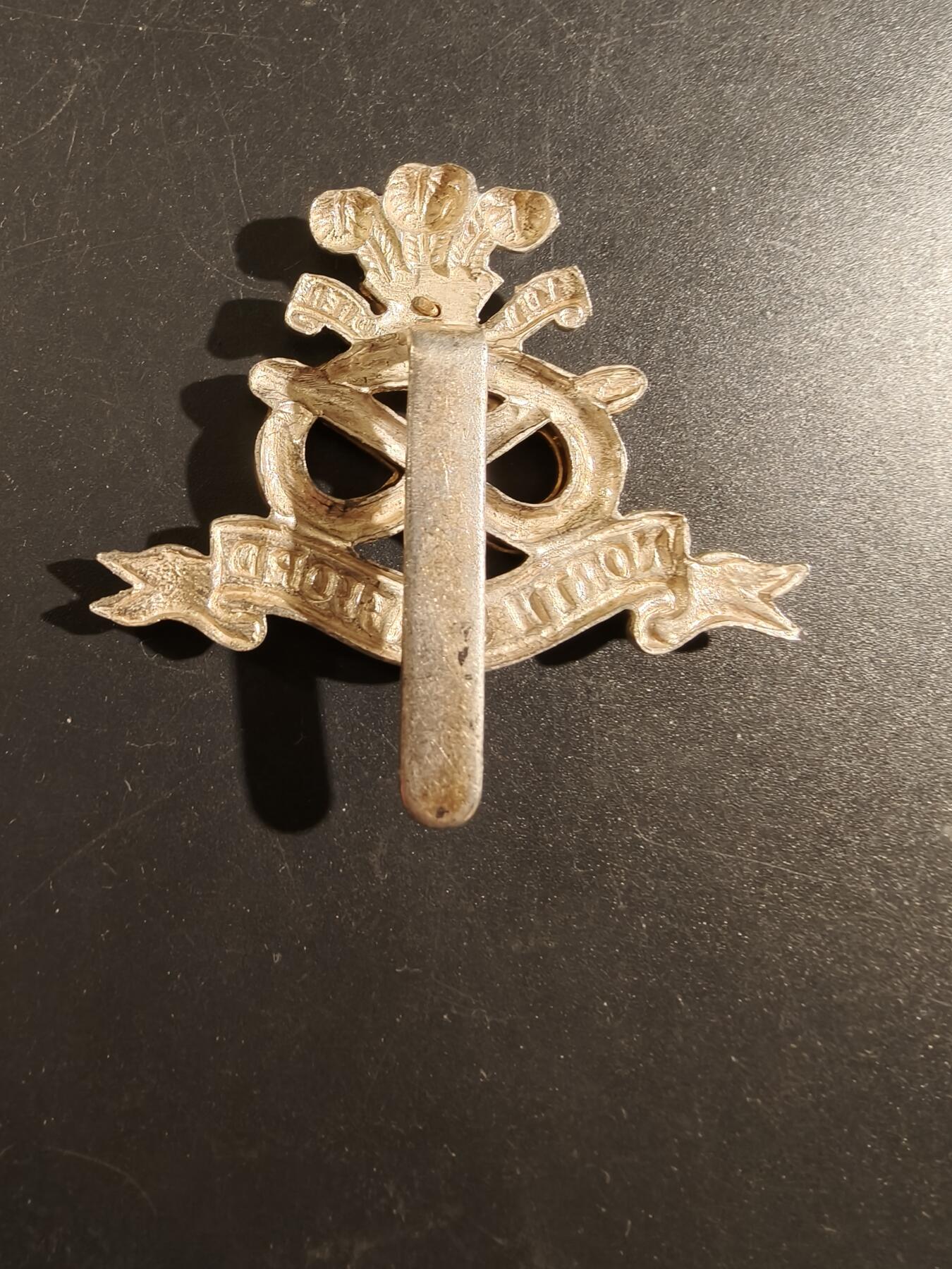 老王徽章第172期 英国北斯塔福德步兵团帽徽     女王早期