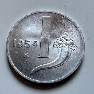 🌹外币初藏🌹🐯2025年第147场  每周二四六晚8️⃣点 接代拍 - 意大利1954年一里拉