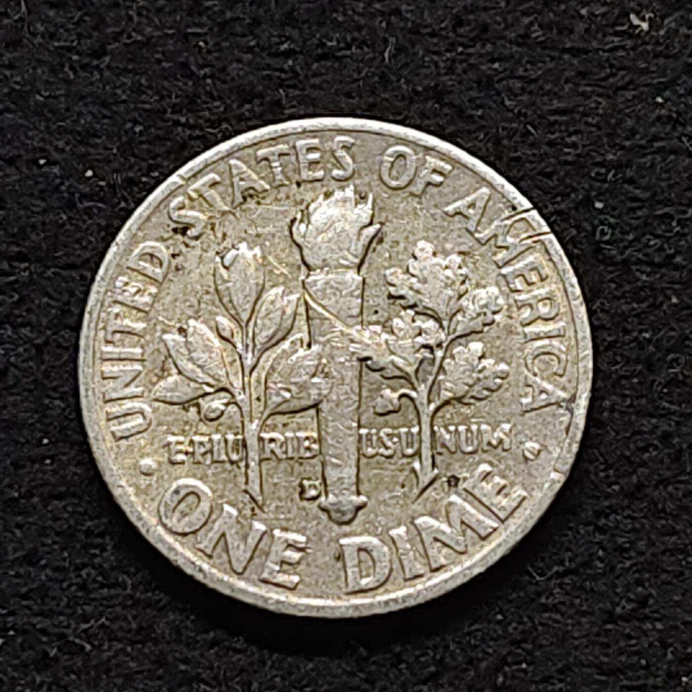 【全场包邮】纯粹捡漏拍490场（免费代拍第27场） 美国1953年罗斯福10分（18毫米2.5克）银币