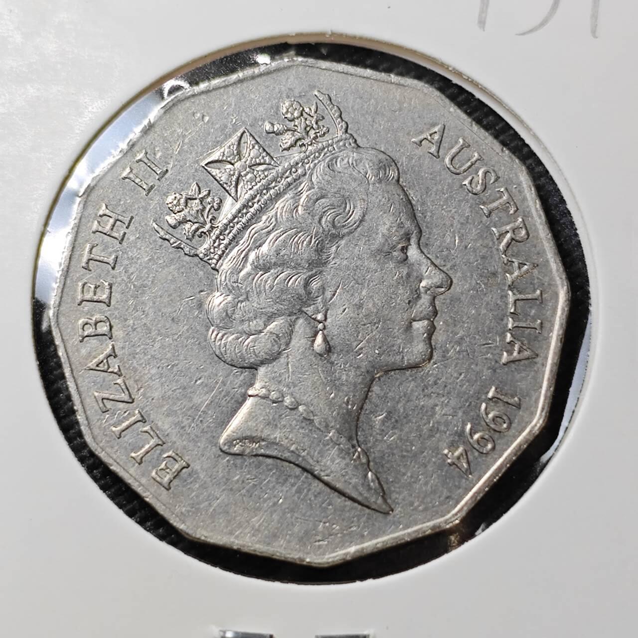 KK钱币收藏小铺 《套币 好品/批量散币专场》  2月预留时间 周末发货 1994  澳大利亚50便士纪念币