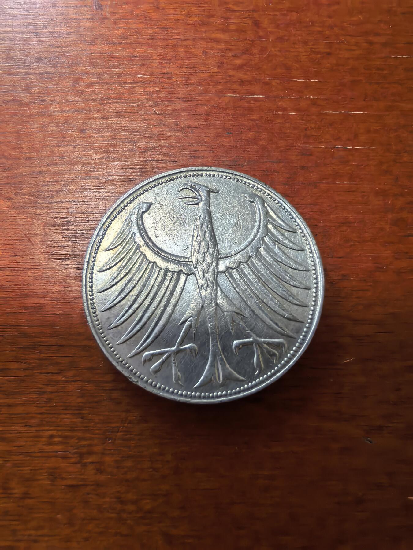 长老汇蛇年精选第八十九场拍卖 1951J德国5马克银币，首年份，克书63分85美金，11.2克625银