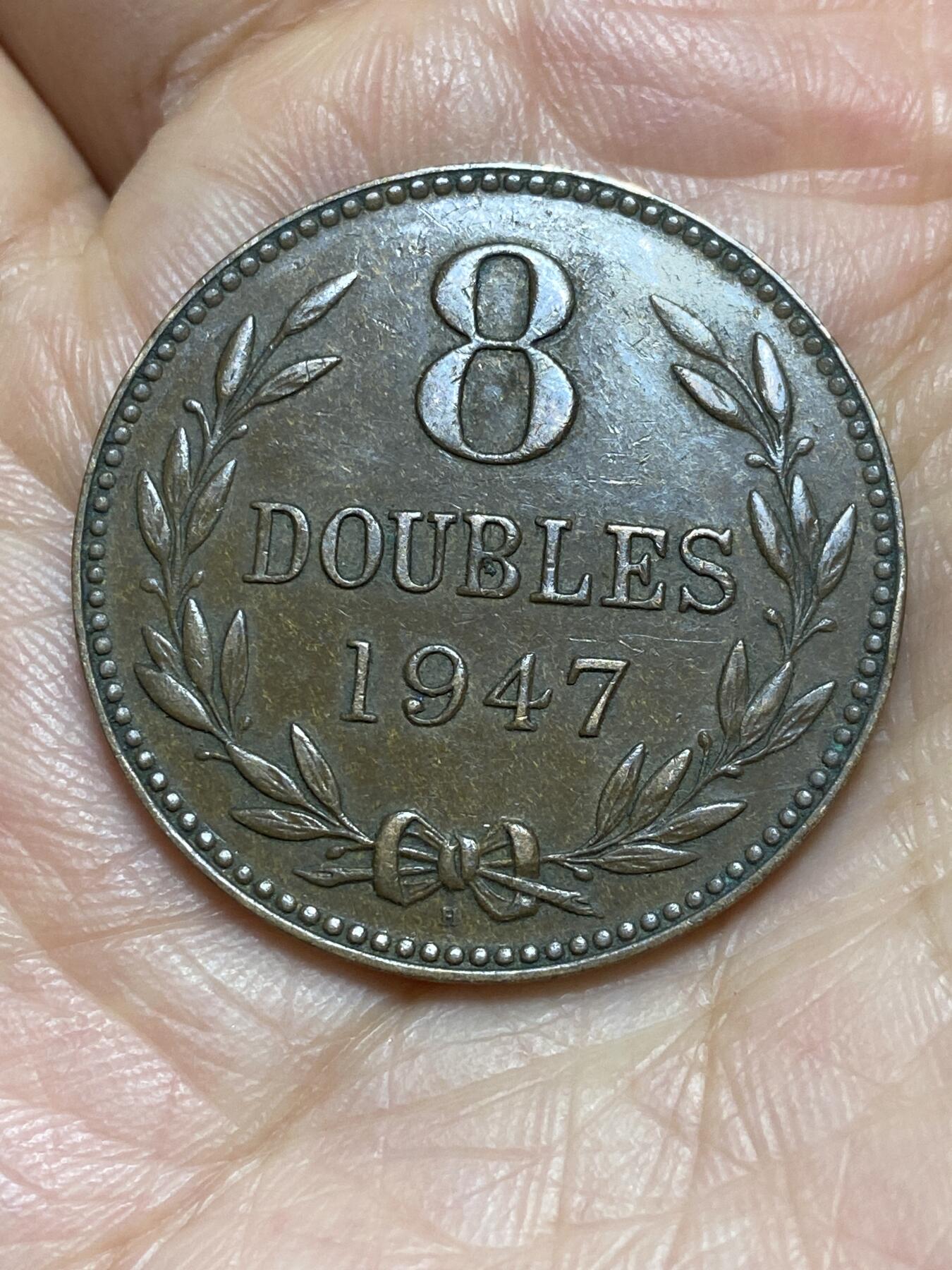 2026年第一场(总第一百七十场）外国好品散币场(免佣金) 英属根西岛🇬🇬1947年8道布(第三版，乔治六世时期，H标喜敦厂造)