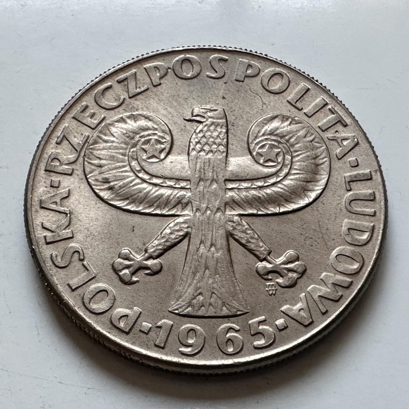 🌹外币初藏🌹🐯2025年第147场  每周二四六晚8️⃣点 接代拍 波兰1965年10兹罗提纪念币