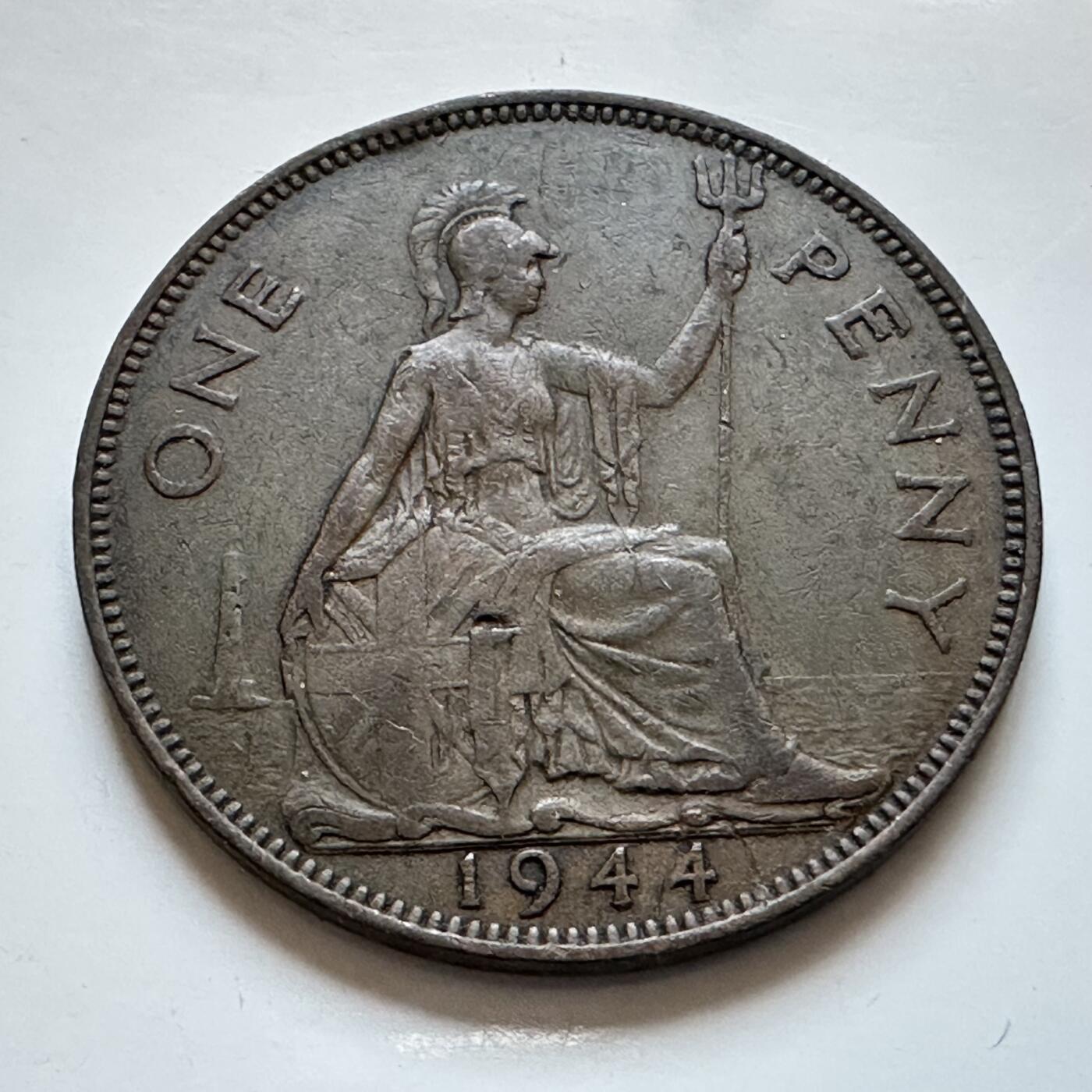 🌹外币初藏🌹🐯2025年第147场  每周二四六晚8️⃣点 接代拍 英国1944年一便士 