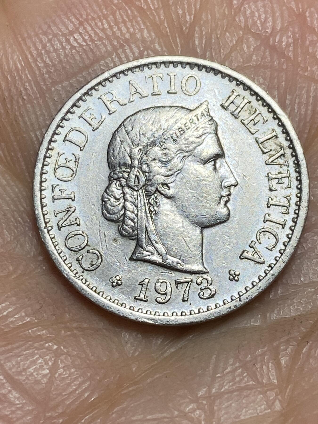 2026年第一场(总第一百七十场）外国好品散币场(免佣金) 瑞士🇨🇭1973年10拉彭(第二版，无标版)