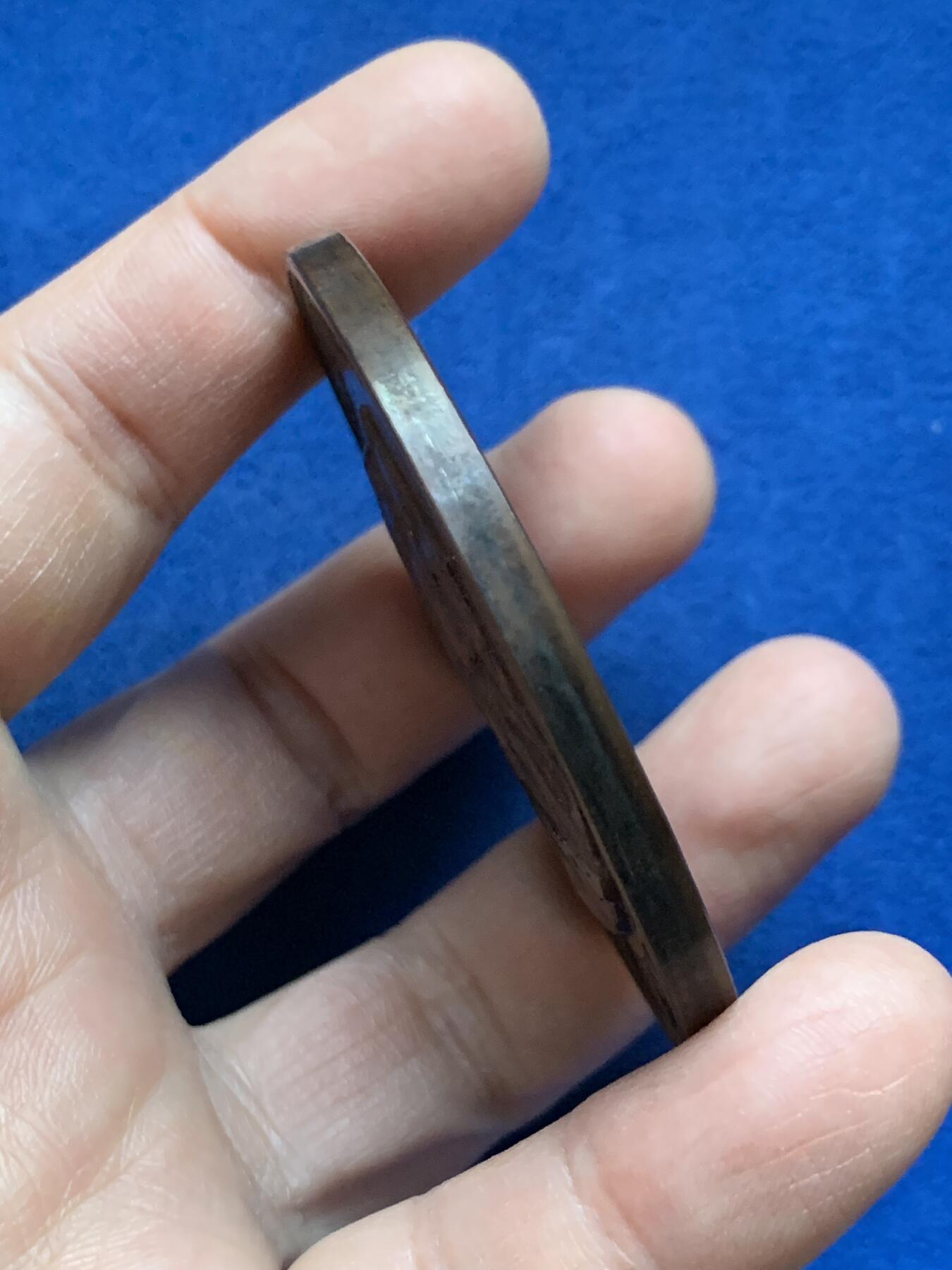 《竞宝斋》第452场 周日，周一 2场连拍 （全场包邮，欢迎送拍） 圣马力诺拿破仑一世诞辰二百周年纪念章 铜质（87.8克）+银质（98.6克） 60mm 正面为拿破仑·波拿巴与安东尼奥·奥诺里侧像 带盒 细节见图