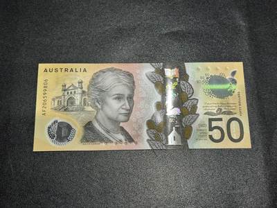 《外钞收藏家》第五百九十八期（2026年新年第一场）（本平台长期征集拍品、欢迎藏友们联系合作） - 2020年澳大利亚50澳元 全新UNC 无47尾806