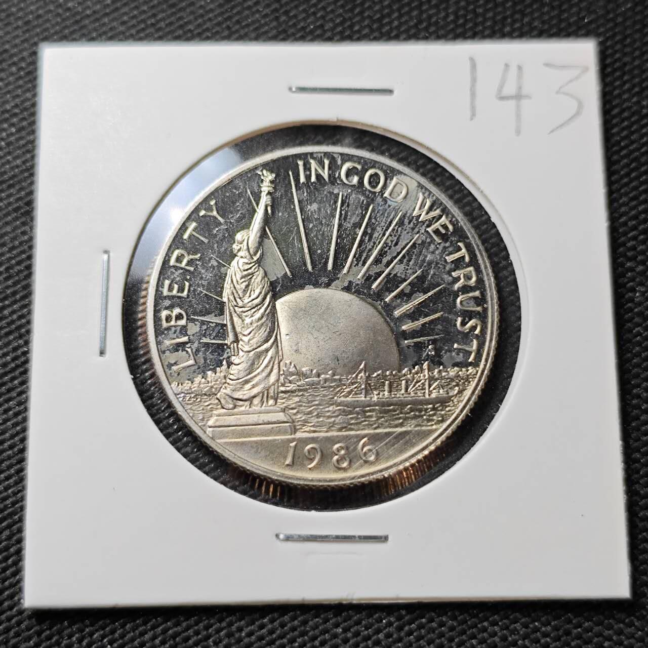 KK钱币收藏小铺 《套币 好品/批量散币专场》  2月预留时间 周末发货  1986美国50分精制纪念币