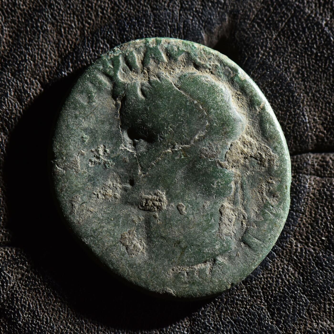 【良泉】第45期【直播场】1月15日晚19.30点开拍！ 208组，西方古代钱币、丝路古珠杂项专场 公元14-37 年【古罗马】提比略，阿斯大铜币，8.3克