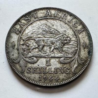 🌹外币初藏🌹🐯2025年第147场  每周二四六晚8️⃣点 接代拍 - 英属东非1944年1先令银币 b