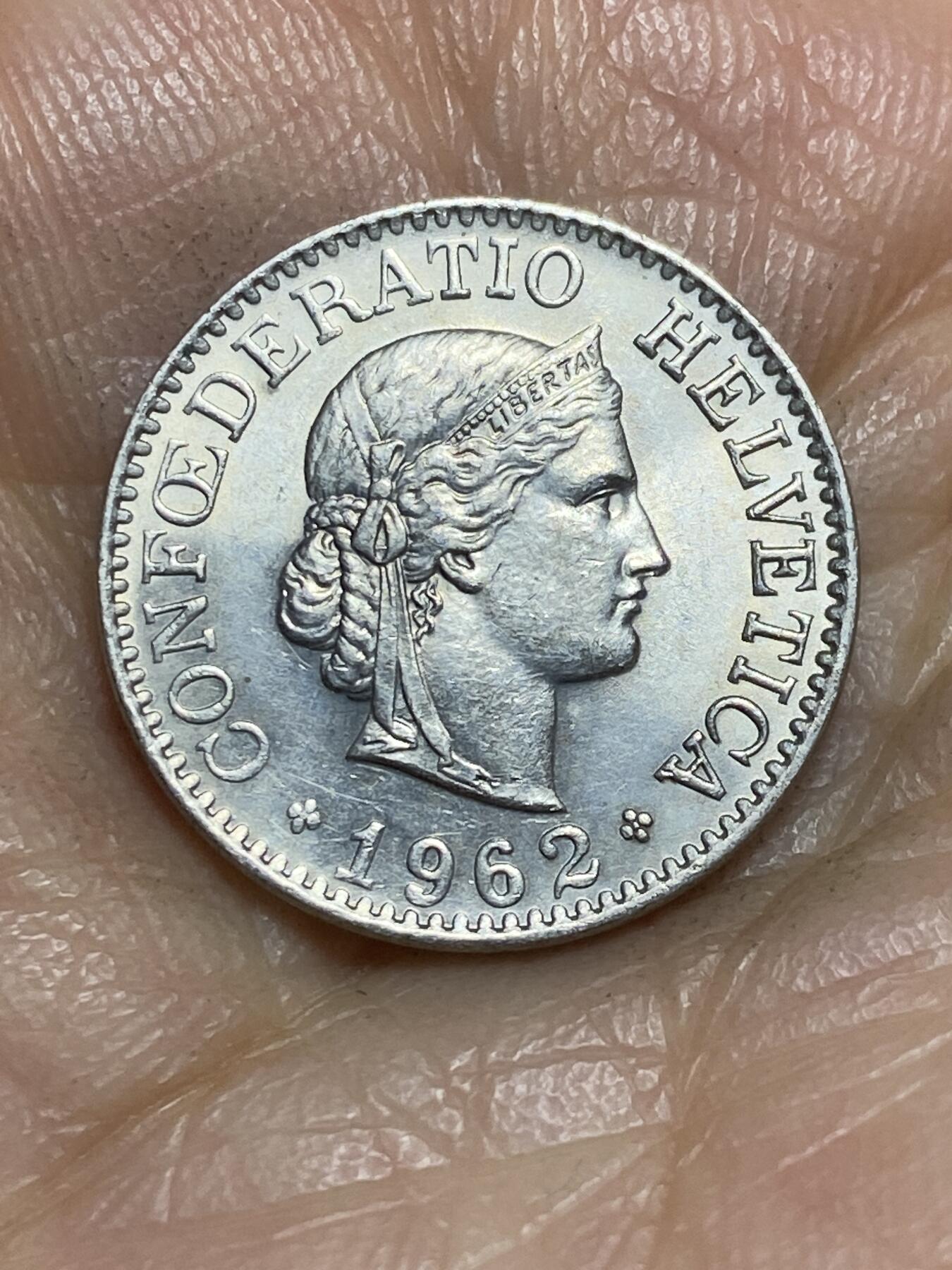 2026年第一场(总第一百七十场）外国好品散币场(免佣金) 瑞士🇨🇭1962年10拉彭(第二版，B标伯尔尼造)