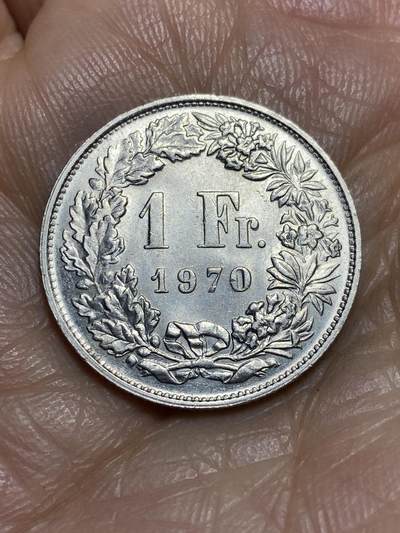 2026年第一场(总第一百七十场）外国好品散币场(免佣金) - 原光好品–瑞士🇨🇭1970年1法郎(第二版，无标版)