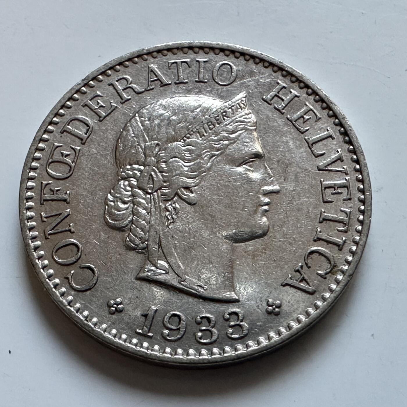 🌹外币初藏🌹🐯2025年第147场  每周二四六晚8️⃣点 接代拍 瑞士1933年10分