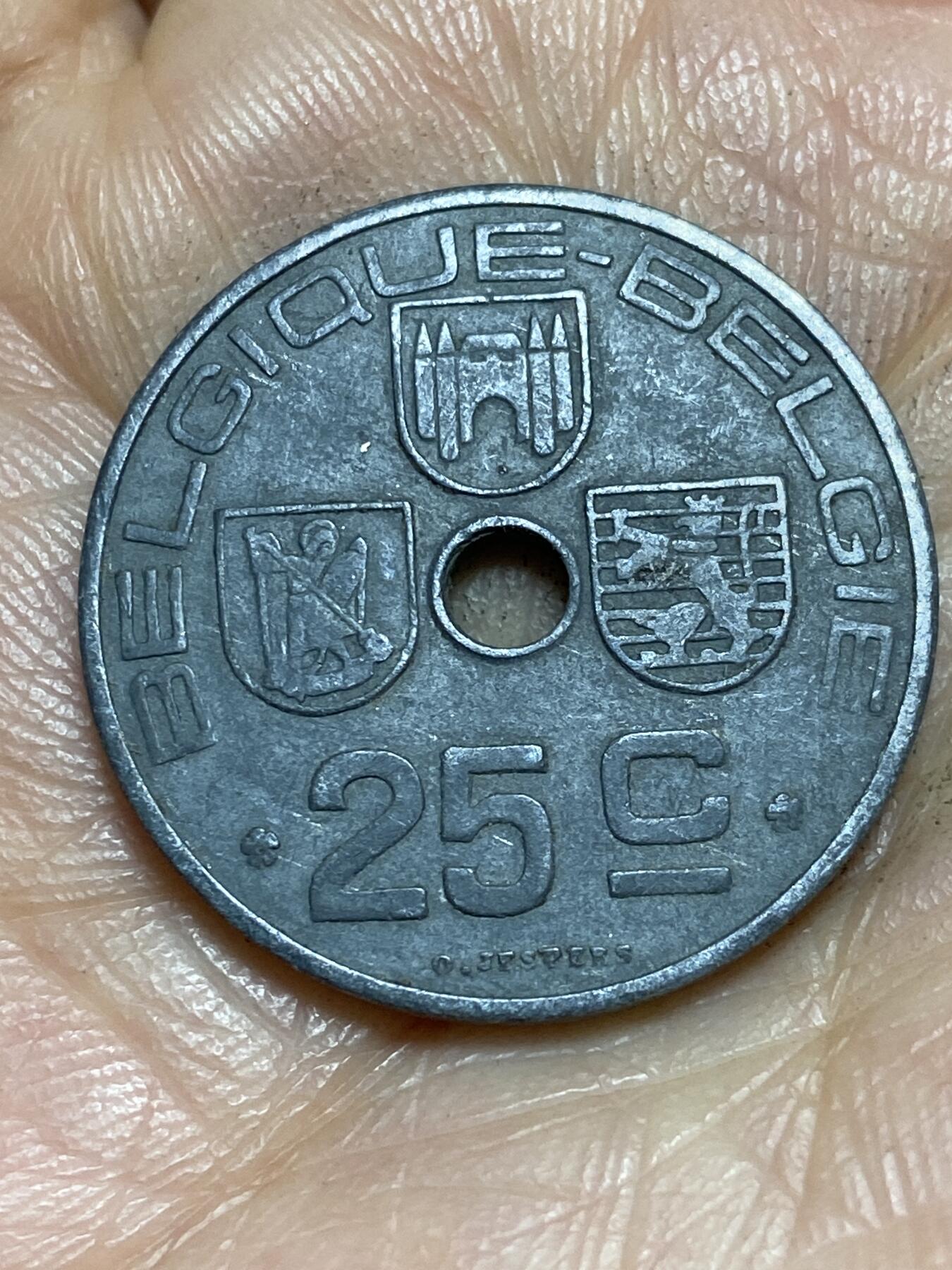 2026年第一场(总第一百七十场）外国好品散币场(免佣金) 比利时🇧🇪1942年25分(二战德国占领时期，法语–荷语版)