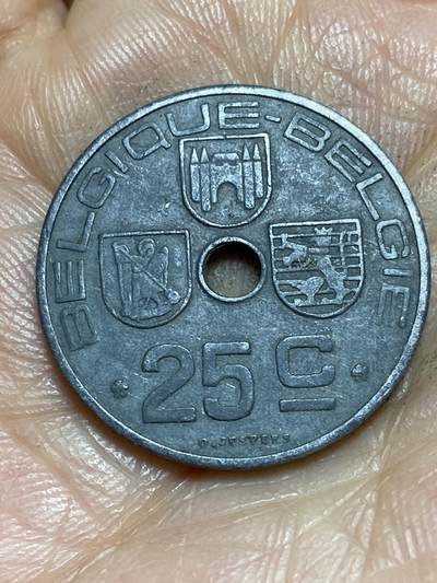 2026年第一场(总第一百七十场）外国好品散币场(免佣金) - 比利时🇧🇪1942年25分(二战德国占领时期，法语–荷语版)